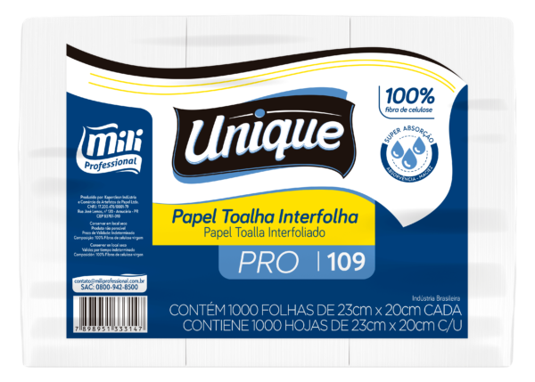PAPEL TOALHA INTERFOLHA UNIQUE PRO 109