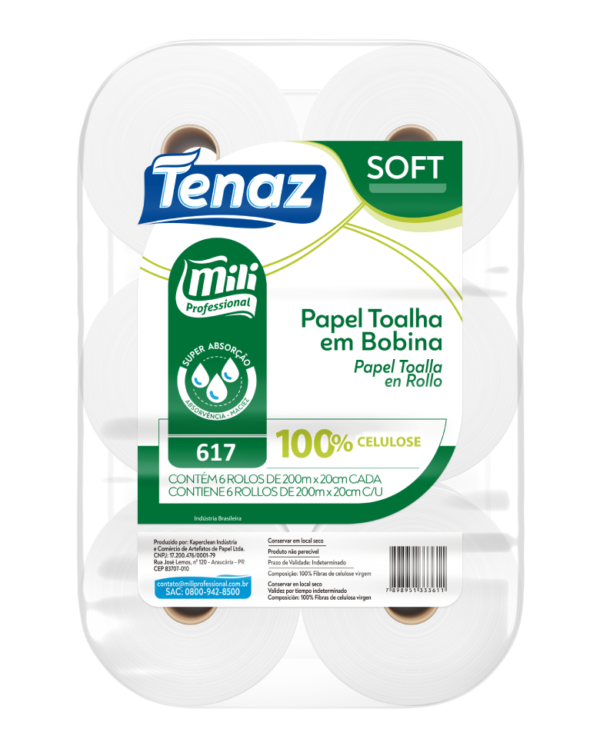 PAPEL TOALHA BOBINA TENAZ SOFT
