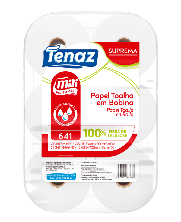 PAPEL TOALHA BOBINA TENAZ SUPREMA